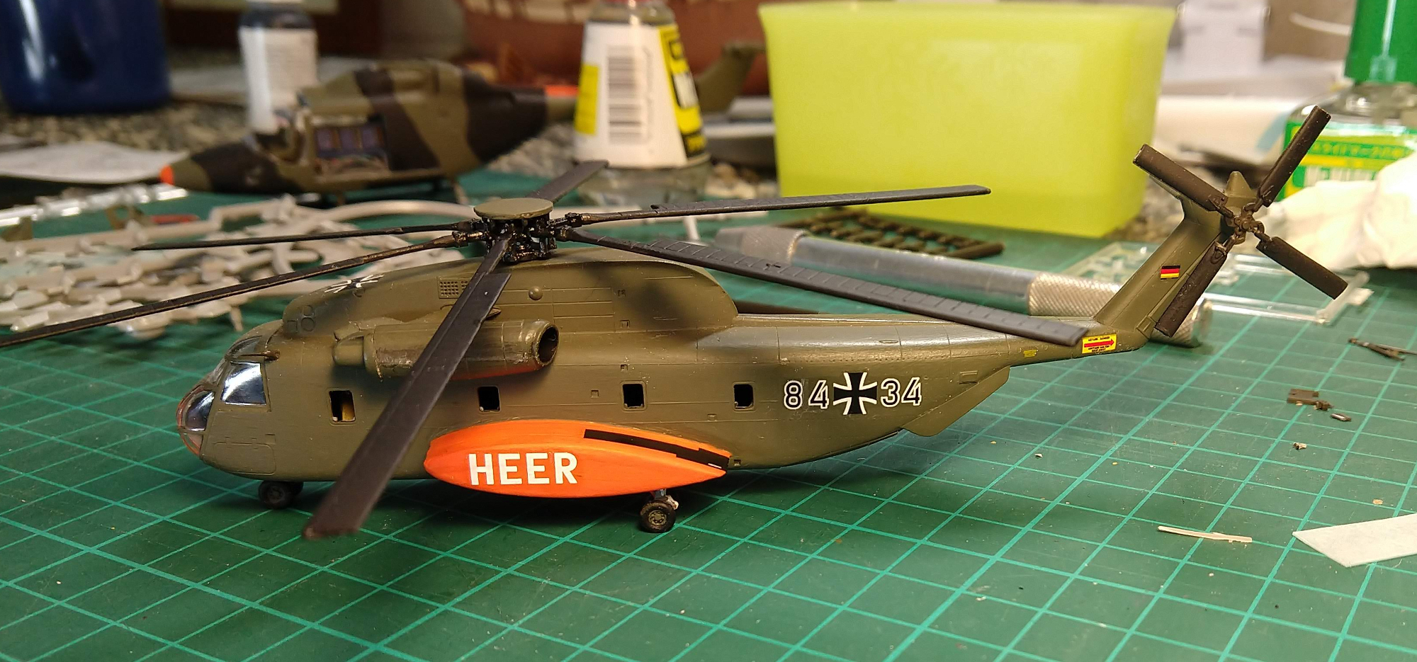 Airfix 1/72 CH-53G Assault Helicopter - Maquette Occasion Sans Décalcomanies